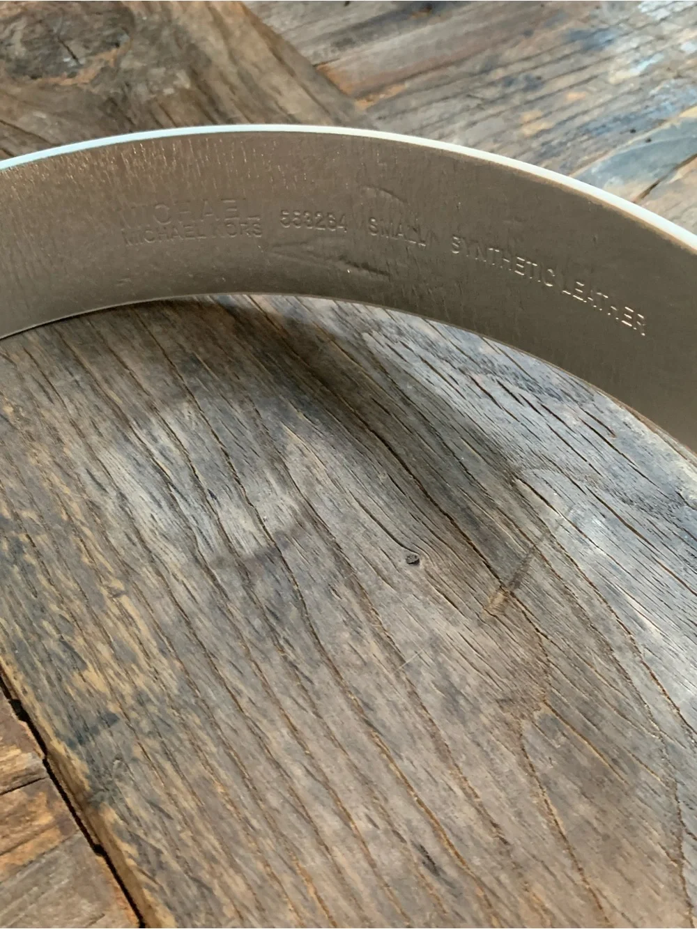 Michael Kors Silver Monogram Logo Belt